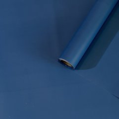 Пленка матовая Корея однотонная двухсторонняя темно-голубой 58см*10м±5% 50мкм