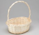 Корзина плетеная (ива): 35x25xH14xHH42  B30x20, 1 шт. белый