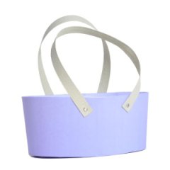 Коробка сумка Овал с 2 ручками сиреневый