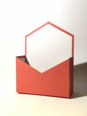 Конверт из картона под композицию 180*240*70 красный однотонный