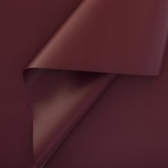 Пленка матовая однотонная двухсторонняя винный 10 листов 58*58 65мкр