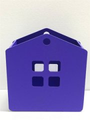 Кашпо Домик сиреневый (17*17,5*8)