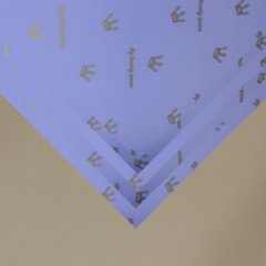 Пленка матовая двухсторонняя Королева св.-васильковый/св.-бежевая 10 листов 58*58 50мкр