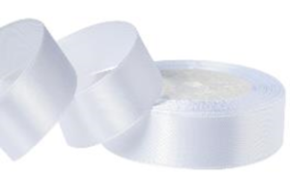 Лента атласная 2,5/25 белый
