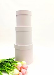 Коробки круглые набор из 3х (16*16/18*18/20*20) бумага дизайнерская Лилия