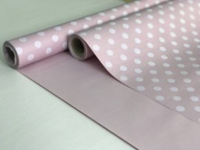 Пленка матовая 2-х сторонняя с рисунком виолетт-горох белый 580мм/10м*55мкр