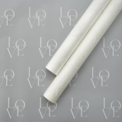 Пленка матовая LOVE белый 60см,50мкм,10м