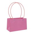 Сумка с пластиковыми ручками 22*10*13.5cm, цв. матовый розовый