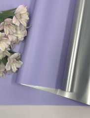 Пленка матовая двухсторонняя серебро/лаванда 48см*10м±5% 65мкм