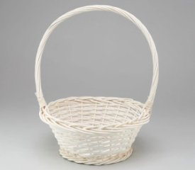 Корзина плетеная (ива), 34*34*16*44 см, 1 шт., белый