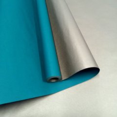 Крафт бумага двухцветная Золото/Изумруд 68см/60гр/10 м ± 5%