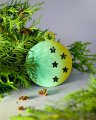Игрушка новогодняя однослойная Звезды в шаре 97мм, 3 шт