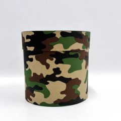 Коробка круглая 18*18 камуфляж зеленый