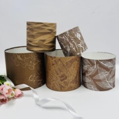 Коробки круглые. Без крышек. Набор из 5 (13*13/16*16/18*18/20*20/23*20) Орнамент