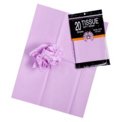 Тишью Бумага, 20  листов в упаковке, 30 грамм, 50cmx66cm, цв.сиреневый