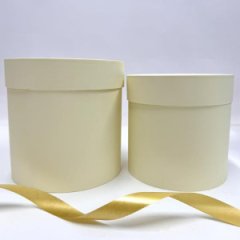 Коробки круглые набор из 2х (16*16/18*18) бумага дизайнерская Чайная роза