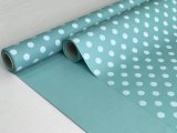Пленка матовая 2-х сторонняя с рисунком фисташковый-горох белый 580мм/12м±5% 50мкр