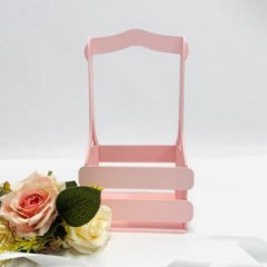 Декоративный ящик двухреечный квадратный 140*125*h240 Королевско-розовый