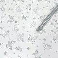 Пленка Летящие Бабочки серебро 70см*200гр ± 5%