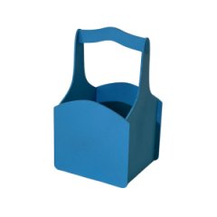 Декоративный ящик из фанеры квадратный 140*125*h225 бирюзовый