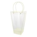 Сумка-трапеция прозрачная с пластиковыми ручками 29x15x42.5cm кремовый