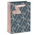 Пакет подарочный с глиттером Романтика, 1 18*23*10см