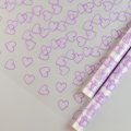 Пленка матовая (MDS) Сердца сиреневые 60см,40мкм 200гр