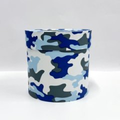 Коробка круглая 16*16 камуфляж синий