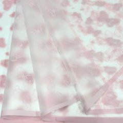 Пленка матовая Бабочки рамка бледно-розовый 20 листов 58*58см 50мкм