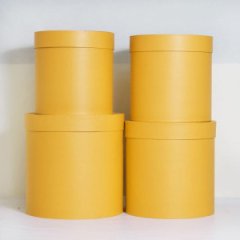 Коробки круглые набор из 4х (20*20/21*21/23*23/25*25) желтый