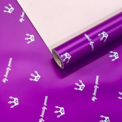 Пленка матовая двухсторонняяКоролева серебро пурпурная ночь/розовая пастель 58см/10м±5%/50мкр