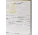 Пакет подарочный Стиль, 32*26*12см, белый металл