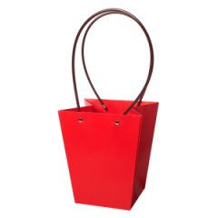 Сумка-трапеция с пластиковыми ручками 17*11.5*20cm, цв. Красный