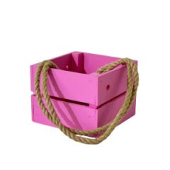 Декоративные ящики с веревочной ручкой Л8-И 85*110*110 розовый