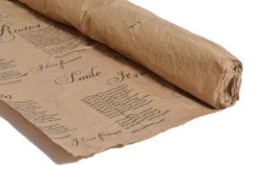 Бумага Эко-крафт Стихи черный 70см*5 ярд ± 5%