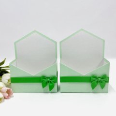 Конверт 180*240*70 с бантиком бледно-зеленый