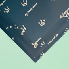 Пленка матовая двухсторонняя Королева т.изумруд/тиффани 10 листов 58*58 50мкр