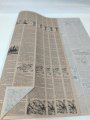 Бумага тишью Газета черный на коричневом 20 листов 58*58см 30гр