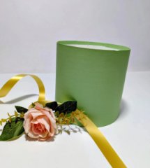 Коробка круглая без крышек 16*16 оливковый