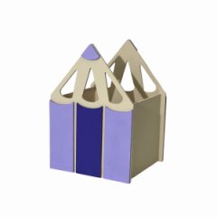 Ящик декоративный Карандаш васильковый/нежная сирень 19,5*14*13,5 см