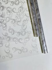 Пленка Завитки серебро  70см*10ярд ± 5%