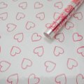 Пленка Сердечки контурные малиновые 70см*10ярд ± 5%