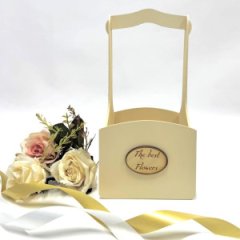 Декоративный ящик из фанеры квадратный с ручкой 140*125*h270 Декор натуральный