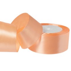 Лента атласная 3,8/25 персиковый
