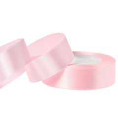 Лента атласная 2,5см*25ярд розовая