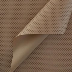Крафт бумага Горох коричневый цв. на коричневом фоне 720мм/60гр/60мкр/10м± 5%