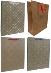 Подарочные пакеты Переплетения в ассортименте 31x42x12 см 4 вида 12 шт./упак.