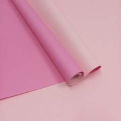 Крафт бумага двухцветная Светло-розовый/Молочно-розовый 68см/60гр/10 м ± 5%