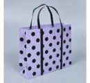 Пакет подарочный Горошек, 32*26*10см, сиреневый