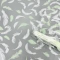 Пленка прозрачная двухцветная Перья белый/мятный 68см*200гр ± 5%